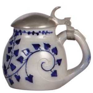 Stoneware stein, .5L, made by R. Merkelbach, designed by R. Riemerschmid.