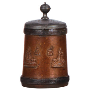 Stoneware stein, 6.8" ht., early 1800s, Muskauer Walzenkrug.