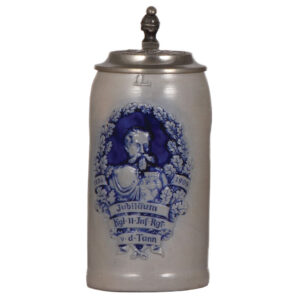 Stoneware stein, 1.0L, Jubiläum Kgl. 11. Inft. Regt.,1805 - 1905.