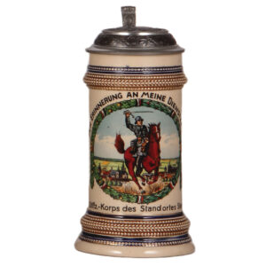 Third Reich stein, .5L, Utffz. - Korps des Standortes Stendal Kav. Rgt. 3.