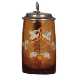 Glass stein, .25L, blown, orange.