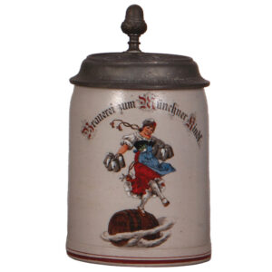 Brewery stein, stoneware, .5L, Brauerei zum Münchner Kindl.