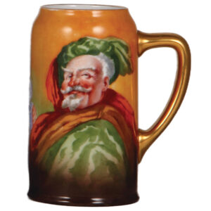 Porcelain stein, 1.0L, hand-painted, Falstaff.