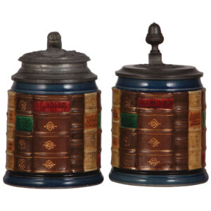 Mettlach steins, two, .5L, 2001D & 2001F