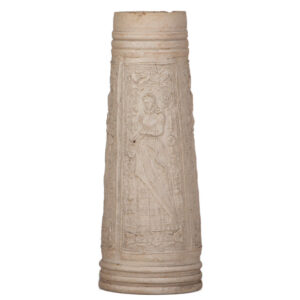 Siegburg Schnelle, 9.7" ht., c.1600, applied relief.