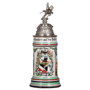 Regimental stein, .5L, 4. Esc., Husaren Regt. Nr. 15.