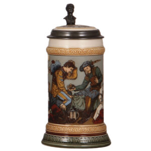 Mettlach stein, .5L, 2441, by F. Quidenus.