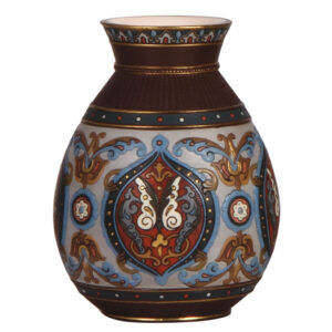Mettlach vase, 7.0" ht., 1829.