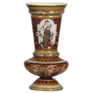 Mettlach vase, 10.7" ht., 1749.