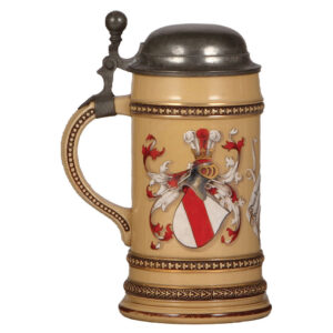 Mettlach stein, .5L, 280, double coat-of-arms.