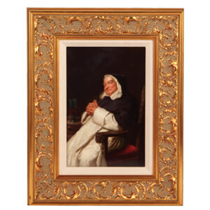 Porcelain plaque,  frame 11.6'' x 14.7'', marked K.P.M.