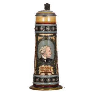 Mettlach stein, 4.1L, 2797, etched, Richard Wagner.