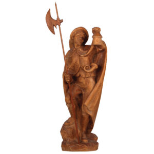 Black Forest wood carving, 30.2" ht., linden wood, Night Watchman.