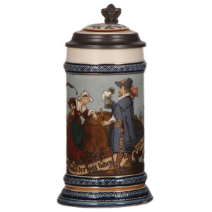 Mettlach stein, .5L, 2230, etched.