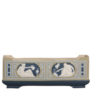 Mettlach jardinière, 3041, cameo.