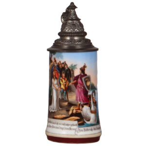 Porcelain stein, .5L, Lohengrin's arrival.