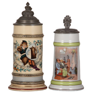 Pottery & porcelain steins.