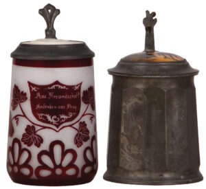 Two Military steins.