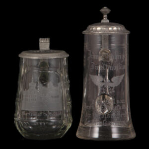 Marienbad & Berliner Strassenbahn glass steins.