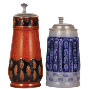 Two Art Nouveau steins.