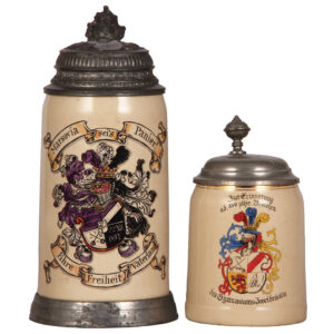 Student steins, two, 1.0L, student society, Marsovia sei's Panier! ........