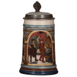 Mettlach stein, .5L, 2394, Siegfried.