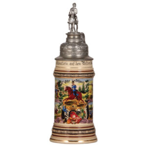 Regimental stein, .5L, 3. Esk., 2. Garde Drag. Regt., Berlin, 1909 - 1912.