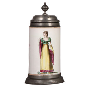 Faience stein, late 1700s, Proskauer Walzenkrug.