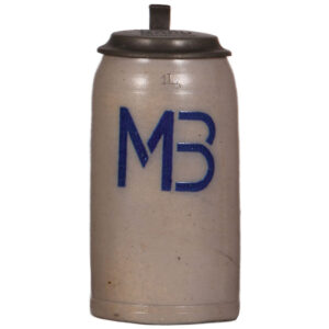 Stoneware stein, 1.0L, Mathäser Bräu, München.