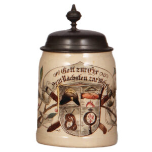 Mettlach stein, .5L, 604[1526], Feuerwehr.