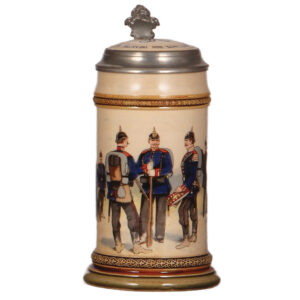 Mettlach stein, .5L, Infanterie Regt. Nr. 25.