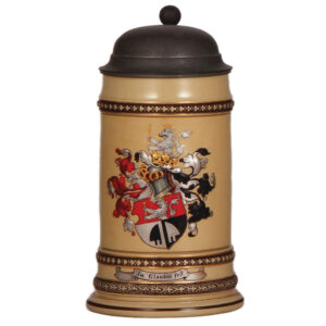 Mettlach stein, .5L, 280, decoration by Friedrich van Hauten.