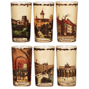 Mettlach beakers, set of six, .25L, 425 - 430[2327].