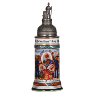 Regimental stein, .5L, 5. Comp., 3. Inft. Regt., Augsburg.