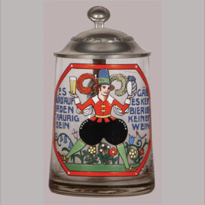 Franz Ringer glass stein, .5L.