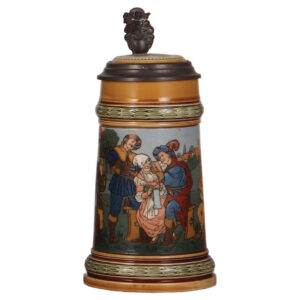 Mettlach stein, .5L, 2501, by F. Quidenus.