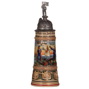 Regimental stein, 1.0L, S.M.S. Roon, I. Werft - Divis., Kiel.