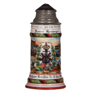 Regimental stein, .5L, Pionier Battl. Nr. 13.