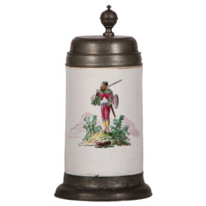 Faience stein, 1.0L, c.1800, Proskauer Walzenkrug