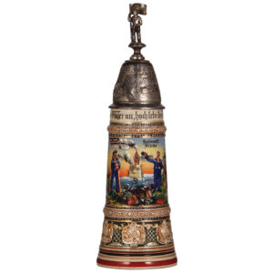 Regimental stein,1.0L, S.M.S. Deutschland.